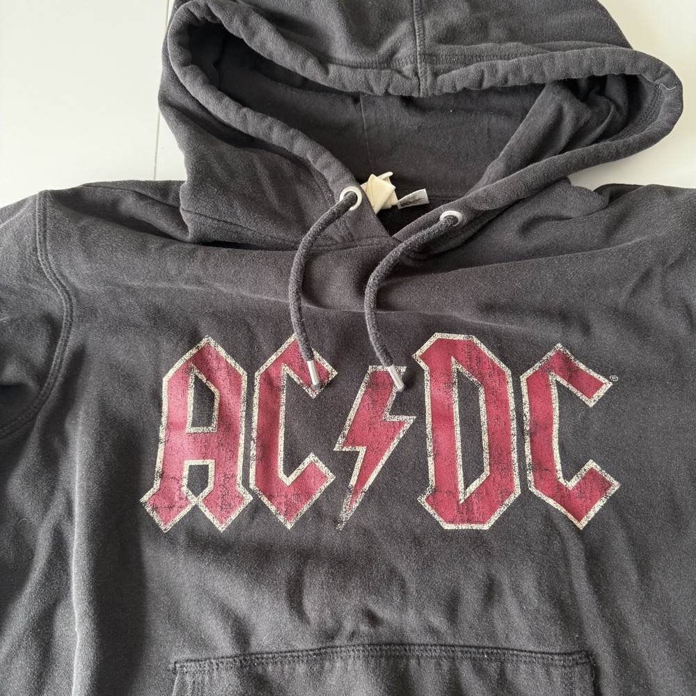 AC/DC Back In Black Hoodie Size Small 1980/81 Tour Rock Band Sweatshirt - Picture 2 of 5